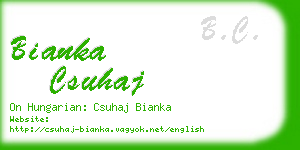 bianka csuhaj business card